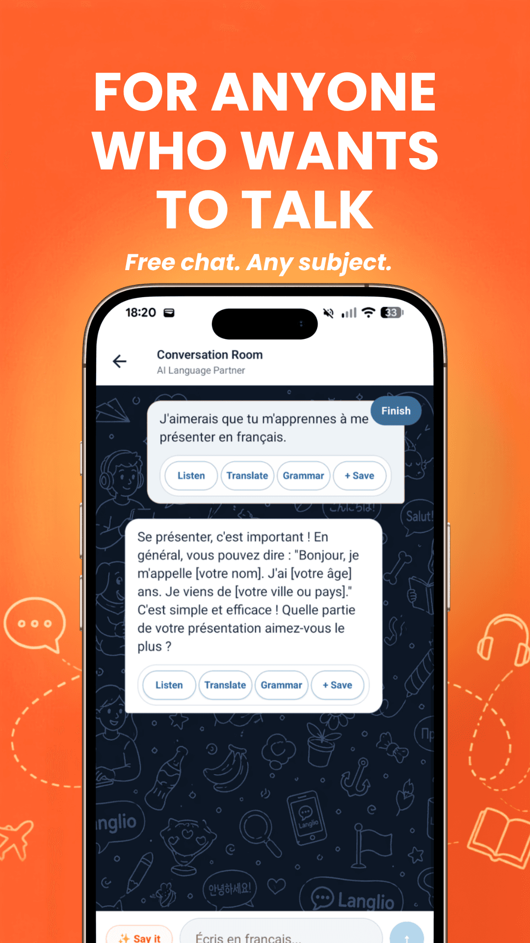 Langlio screenshot 6: For anyone who wants to talk